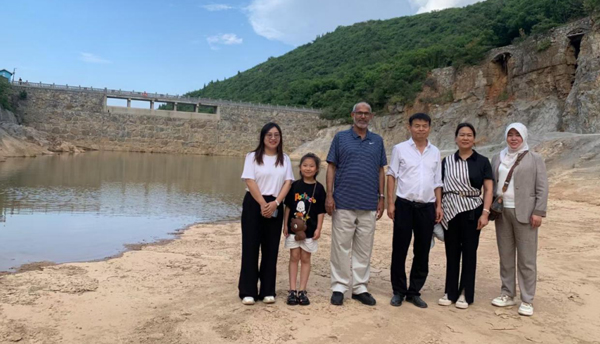 Reservoir constructed using soil lithification technology