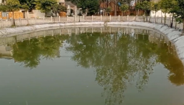 Reservoir constructed using soil lithification technology