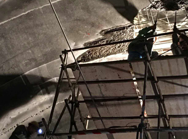 Reinforcement of Concrete Structure in Tunnel