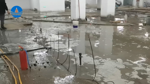 Treatment of water and natural gas leakage in underground garages