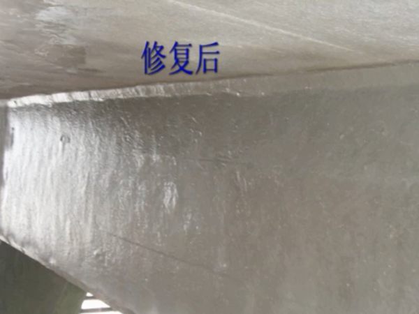 Repair of exposed reinforcement due to concrete corrosion in docks