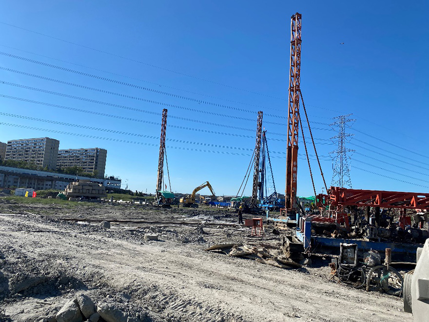 Reinforcement of Soft Soil Foundation on Beach